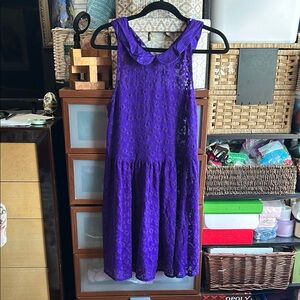 Free People Purple Peter Pan Collar Sundress size medium
